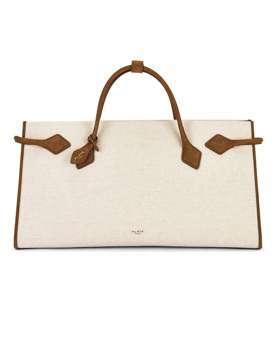 Image 1 of ALAÏA Le Teckel Tote Bag in Terre D'ombre
