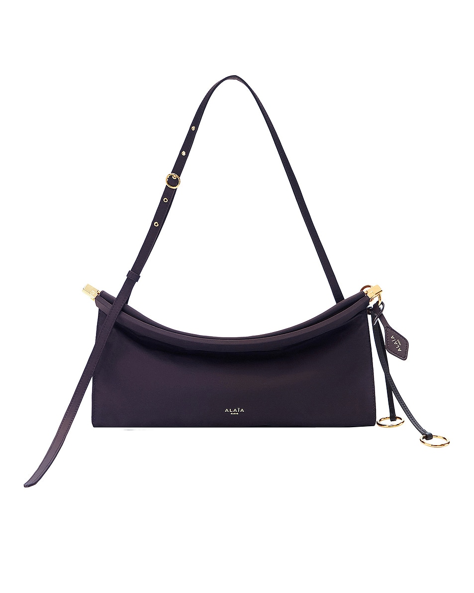 Image 1 of ALAÏA ALAΪA Medium East West Bag Nylon in Rouge Grenat