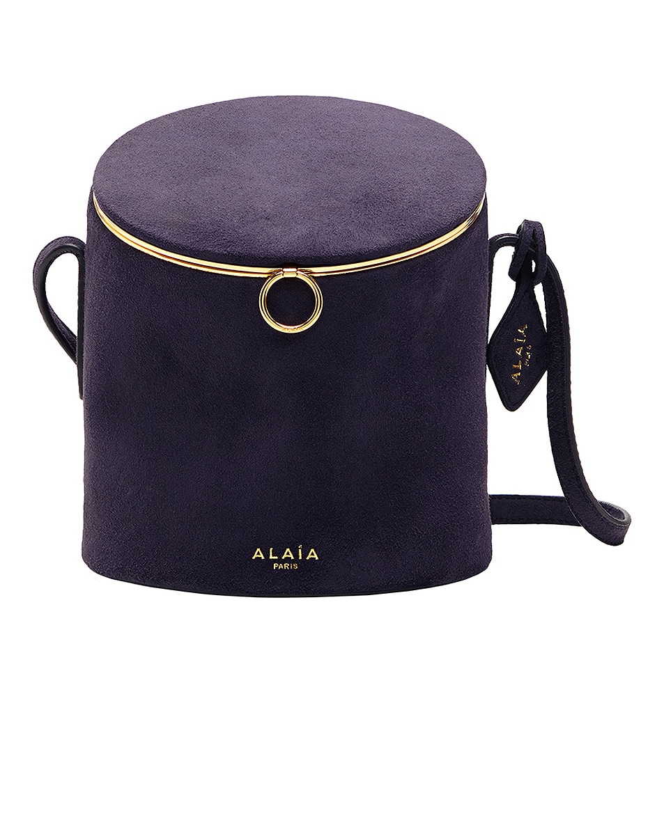 Image 1 of ALA?A Small Bucket Bag in Aubergine