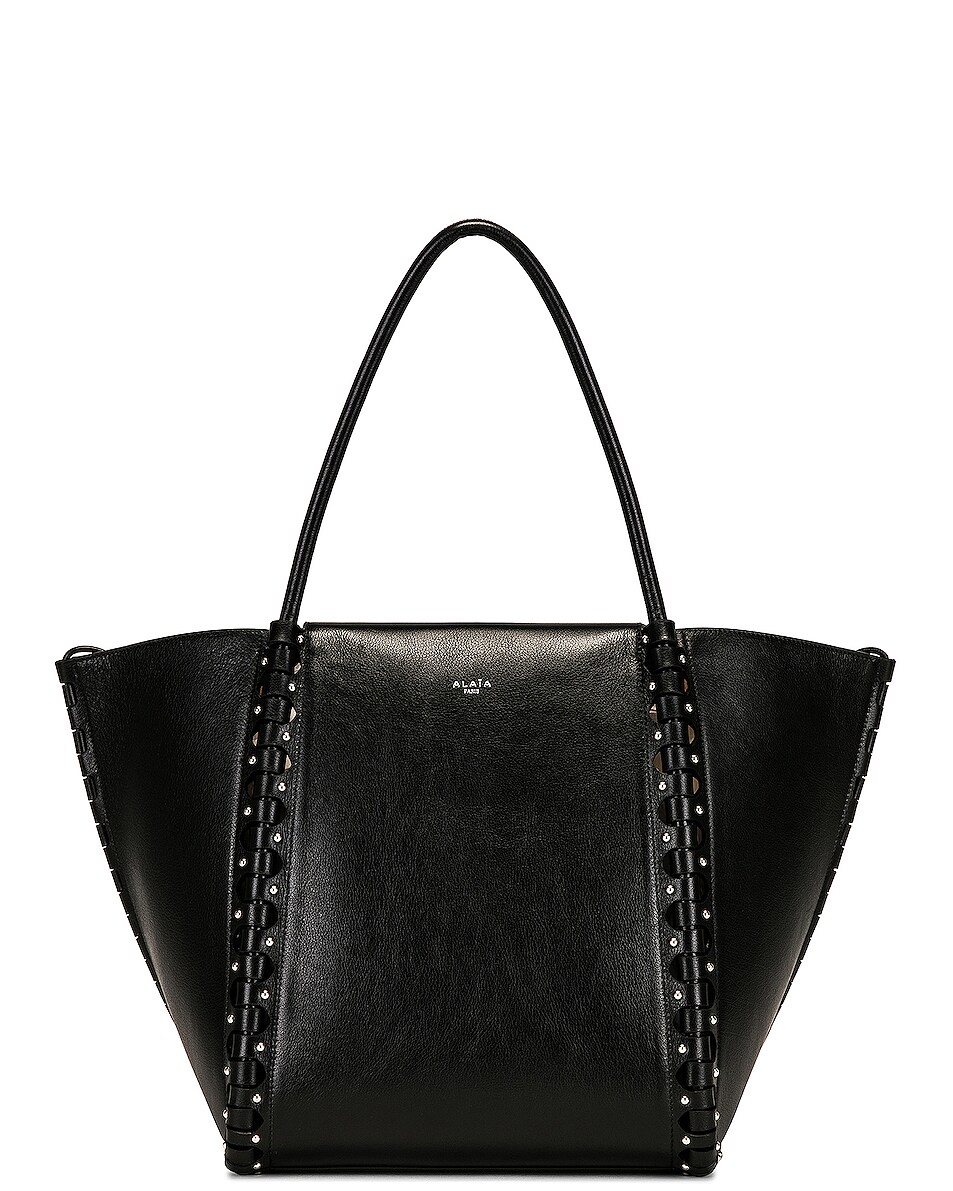 Image 1 of ALAÏA Medium Le Hinge Bag in Noir