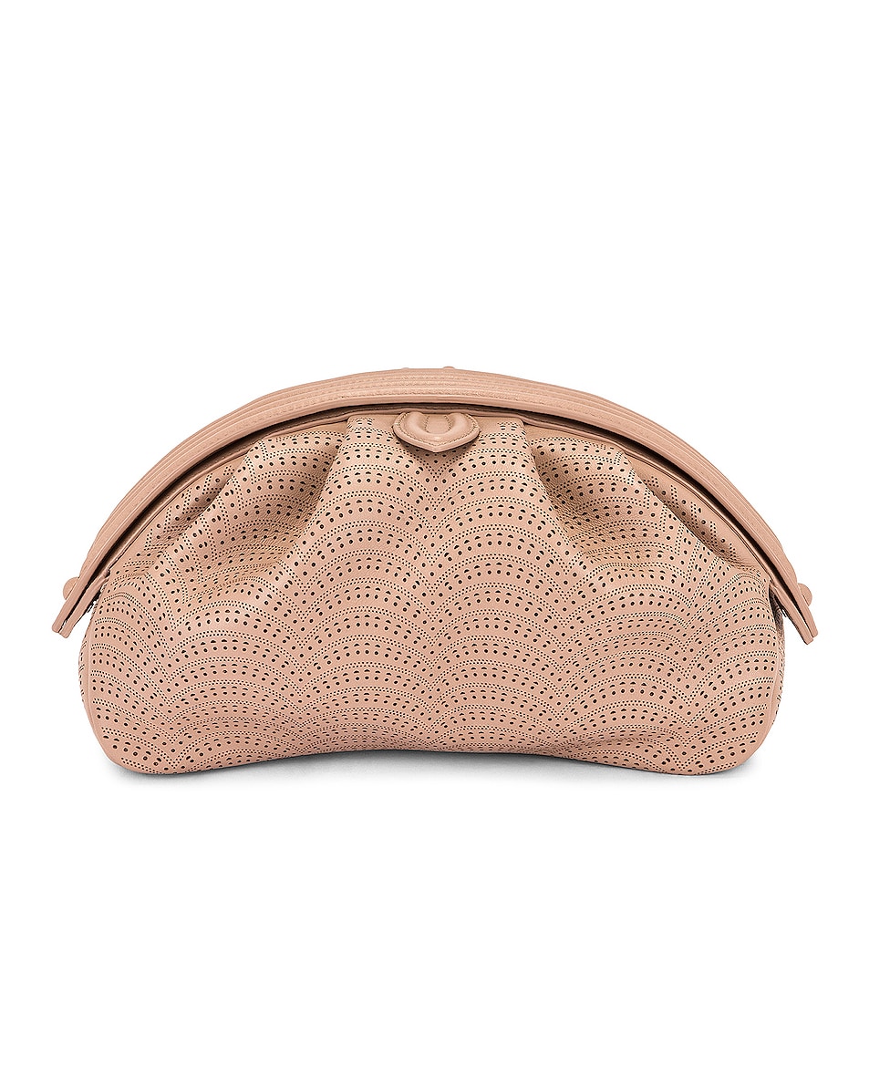 Image 1 of ALAÏA Samia 26 Leather Clutch in Sable
