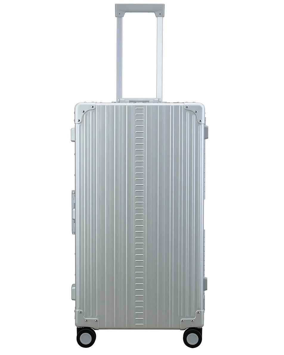 Image 1 of Aleon International Trunk Checked 30" Suitcase in Platinum