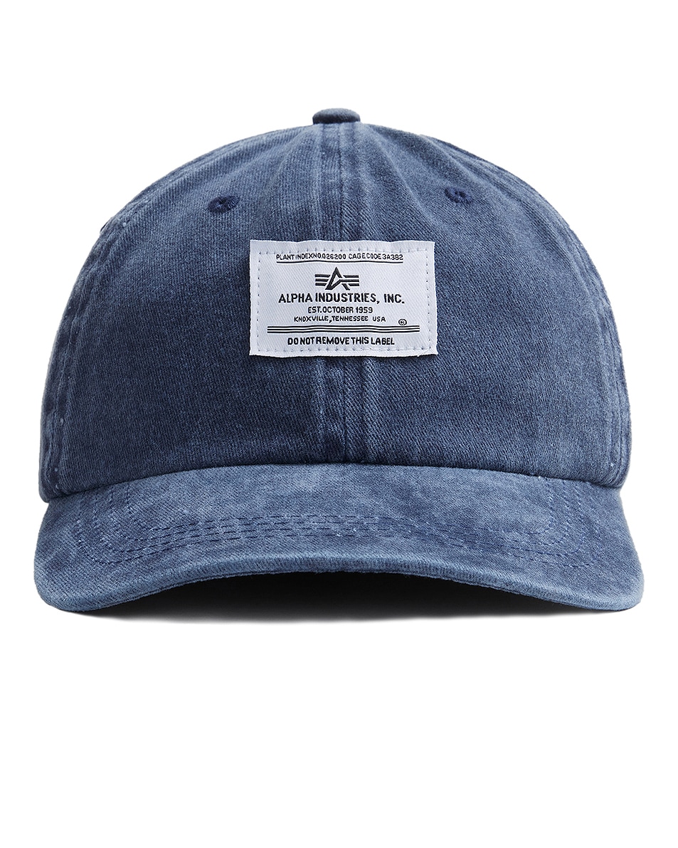 Image 1 of ALPHA INDUSTRIES Battlewash Cap in Replica Blue