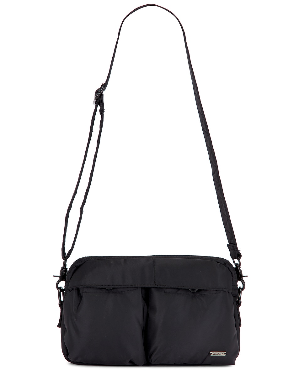 Image 1 of ALPHA INDUSTRIES Nylon Messenger Bag in Black