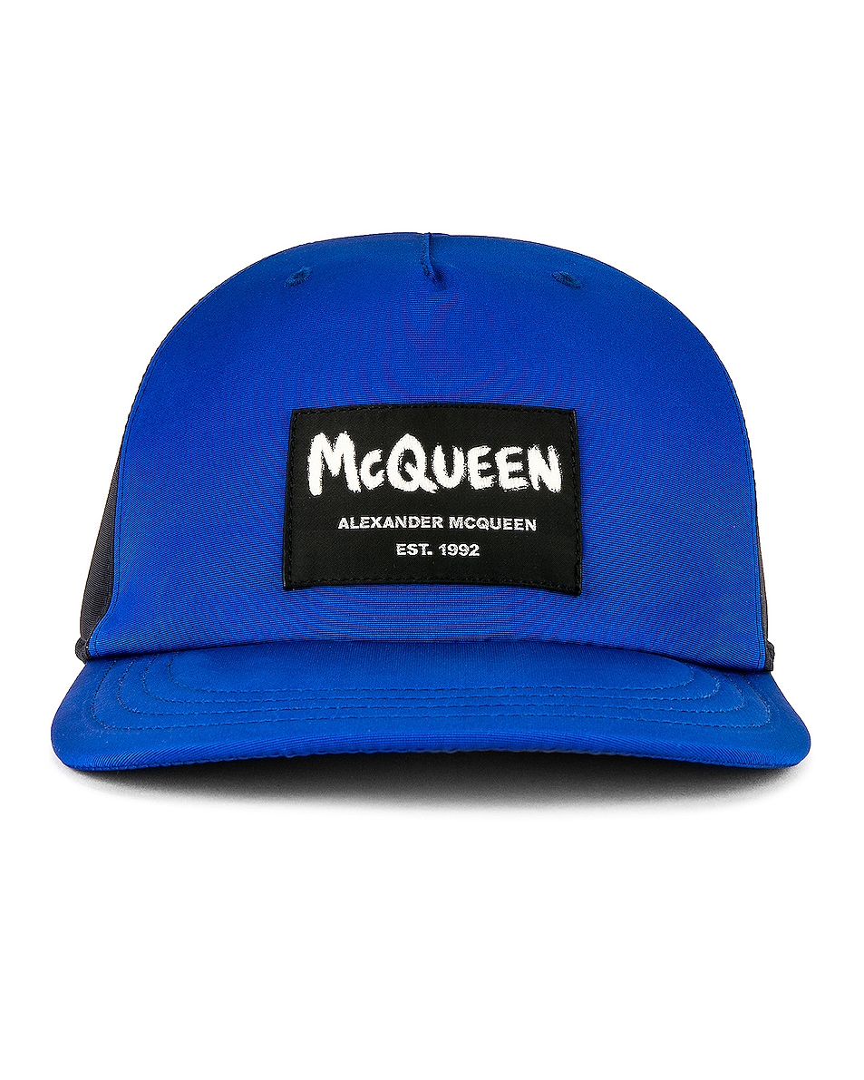 Image 1 of Alexander McQueen Bicolor Hat in Nile & Blue