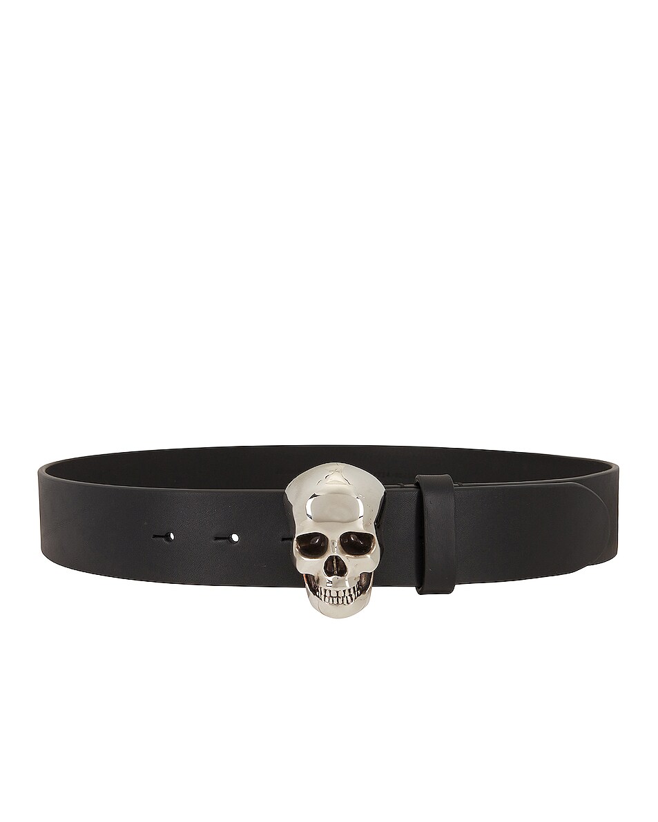 Image 1 of Alexander McQueen 3D Skull Belt in Black