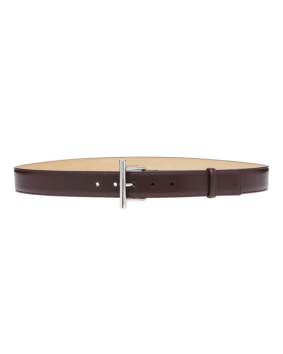 Image 1 of McQueen Sling Belt 35mm in Dark Bronze & Silver