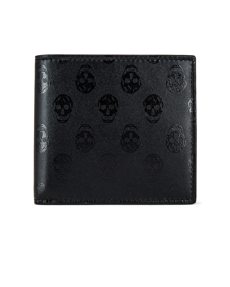 Image 1 of Alexander McQueen 8CC Billfold Wallet in Black
