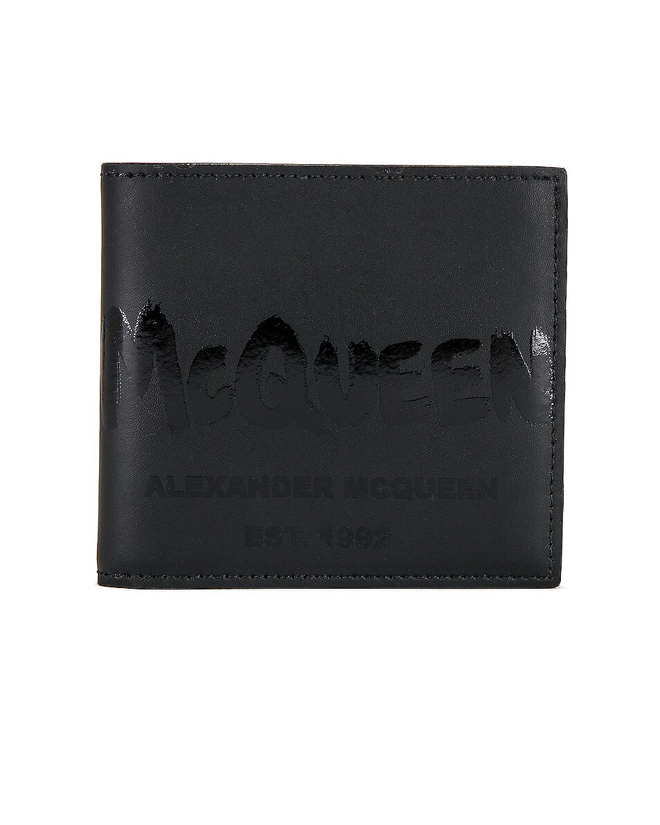Image 1 of Alexander McQueen Billfold 8CC in Black