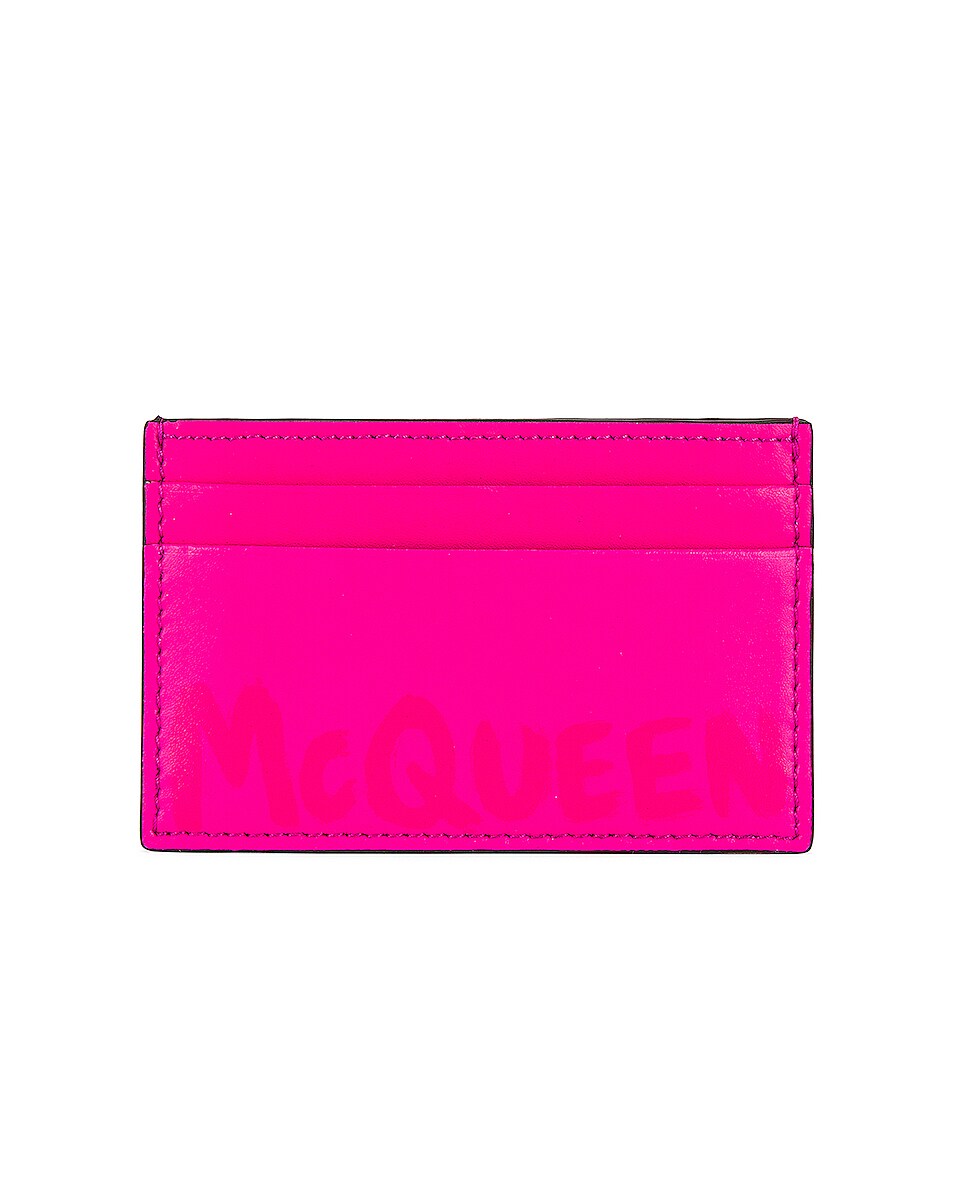 Image 1 of Alexander McQueen Card Holder in Bobby Pink