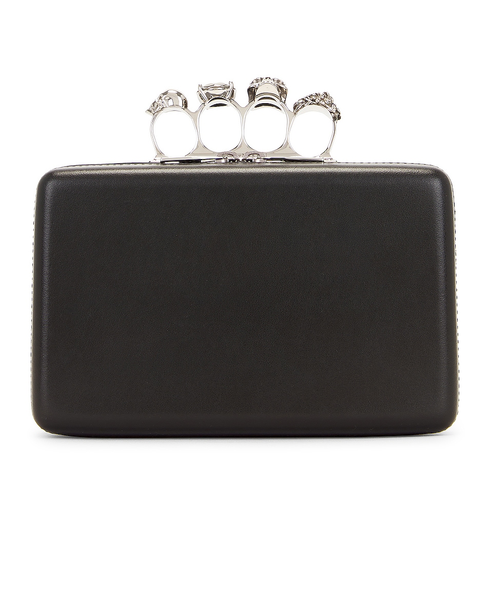 Image 1 of Alexander McQueen Twisted Clutch Bag in Black