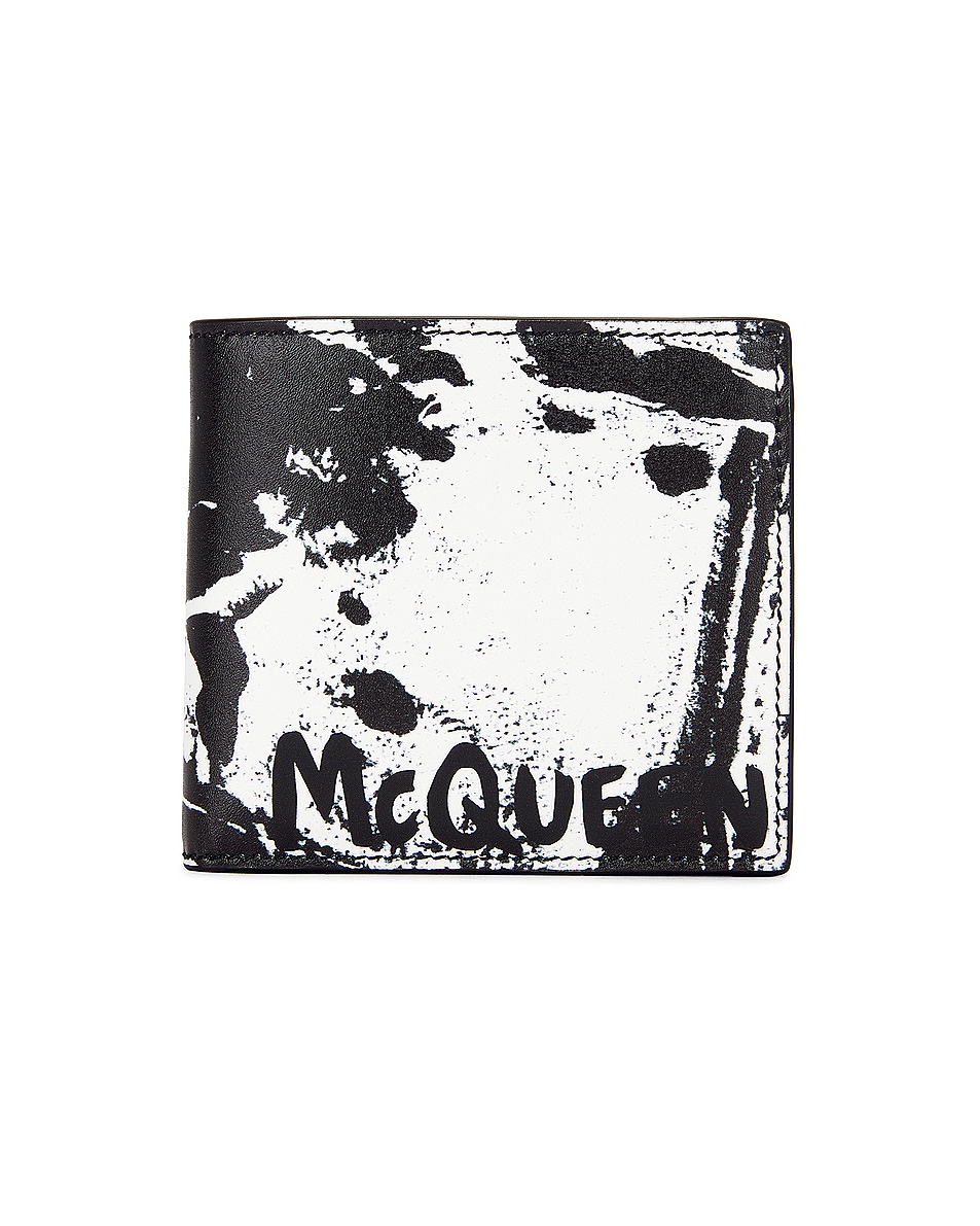 Image 1 of Alexander McQueen Billfold Wallet in Black & White