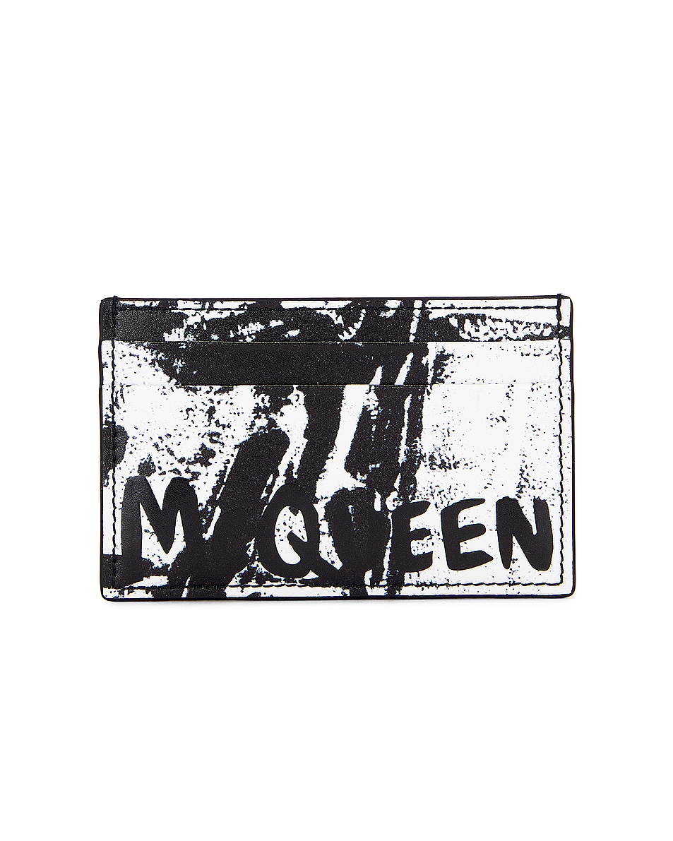 Image 1 of Alexander McQueen Card Holder in Black & White