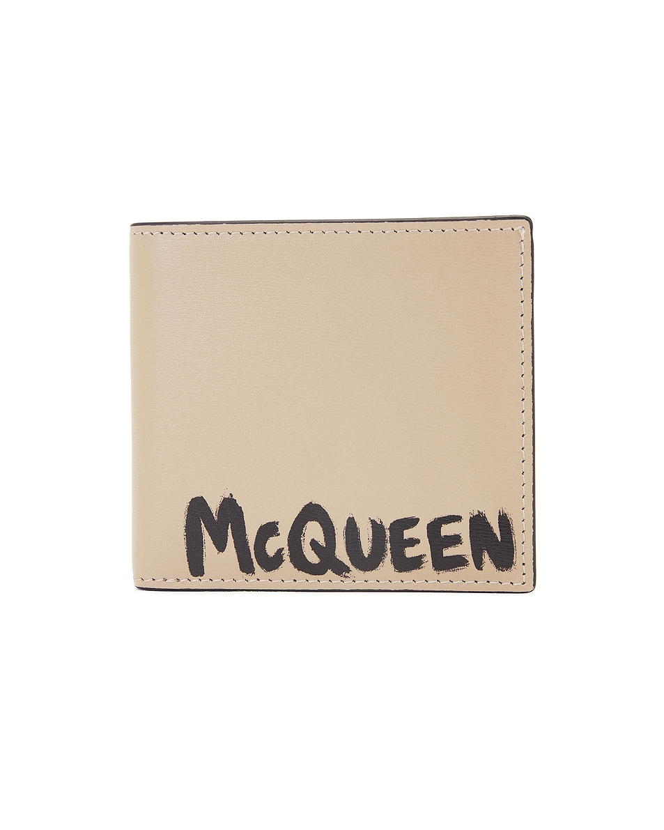 Image 1 of Alexander McQueen Billfold 8cc Wallet in Beige