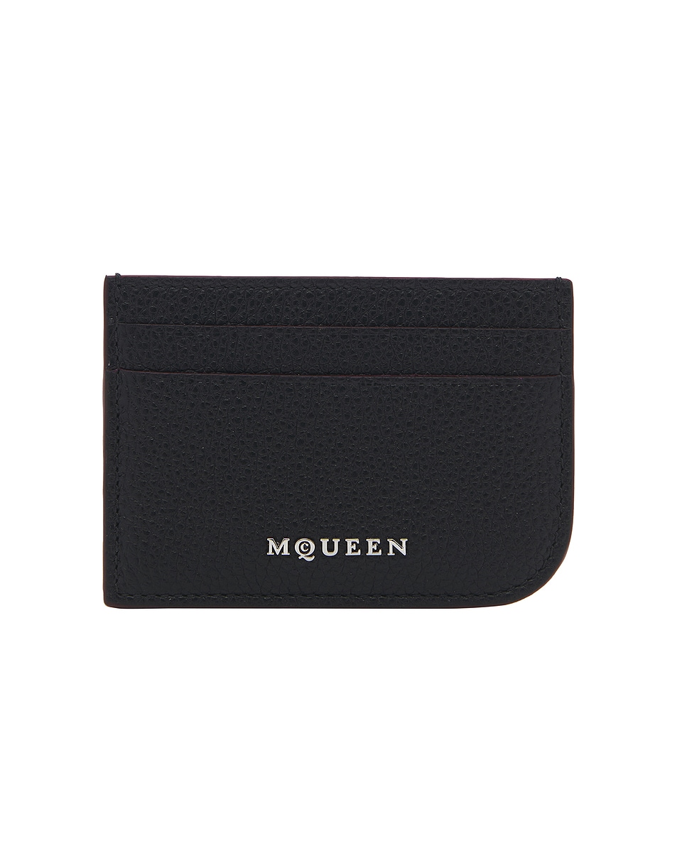 Image 1 of McQueen Sling Card Case in Black