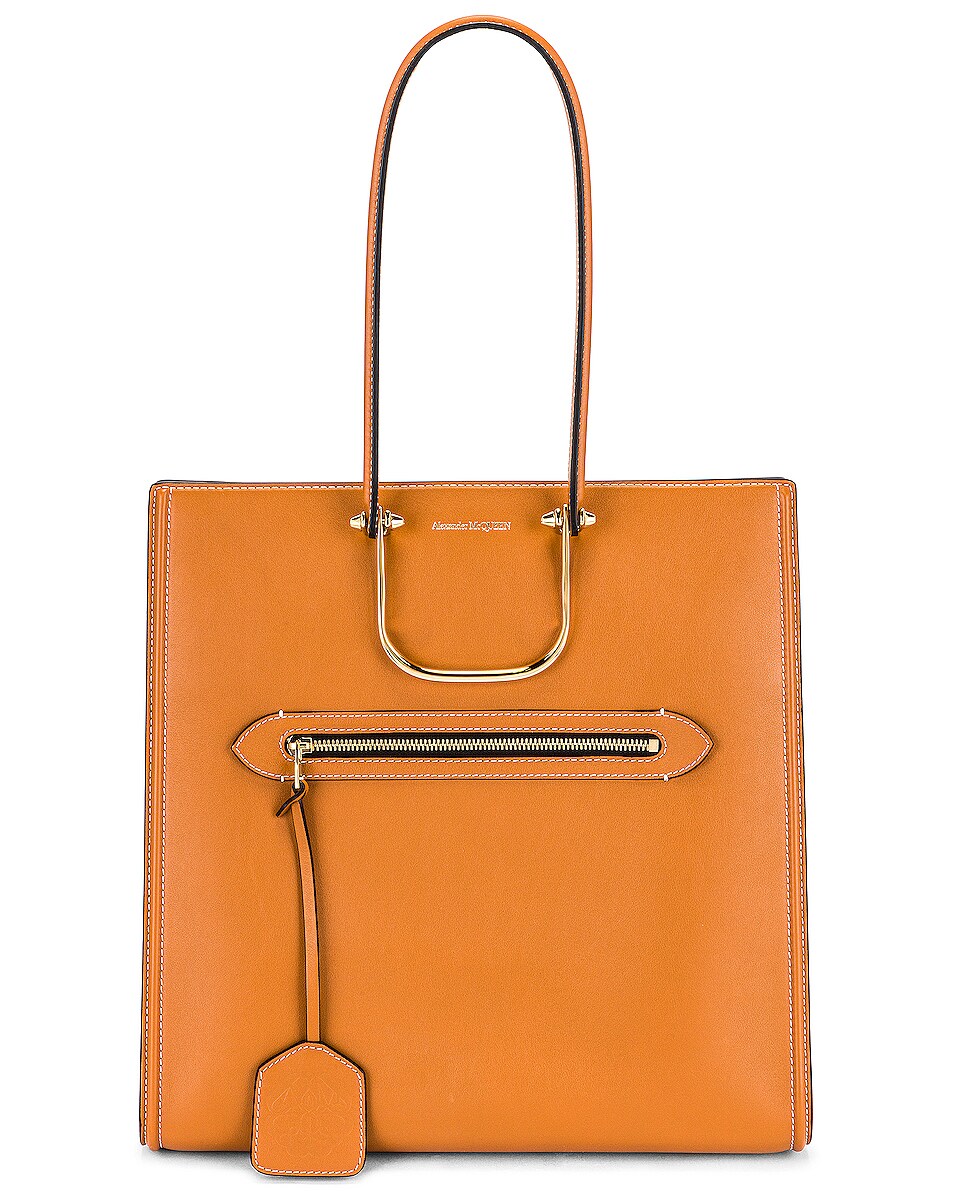 Image 1 of Alexander McQueen The Tall Story Tote in Tan