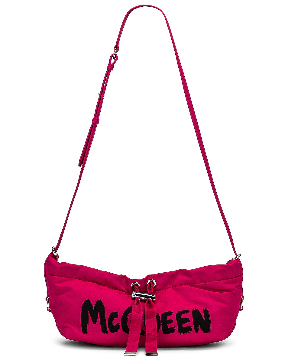 Image 1 of Alexander McQueen Mini Bundle Bag in Bobby Pink & Black