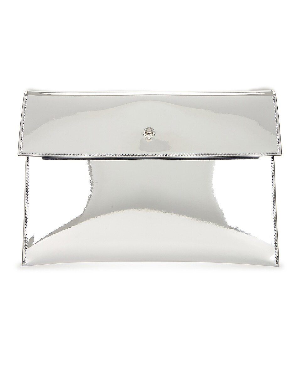 Image 1 of Alexander McQueen Envelope Pouch in Silver