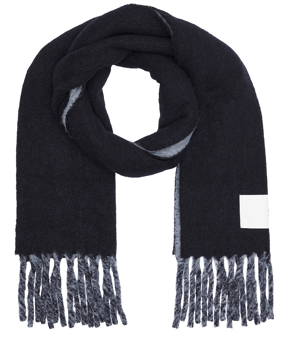 Image 1 of ami Label Bicolor Scarf in Black