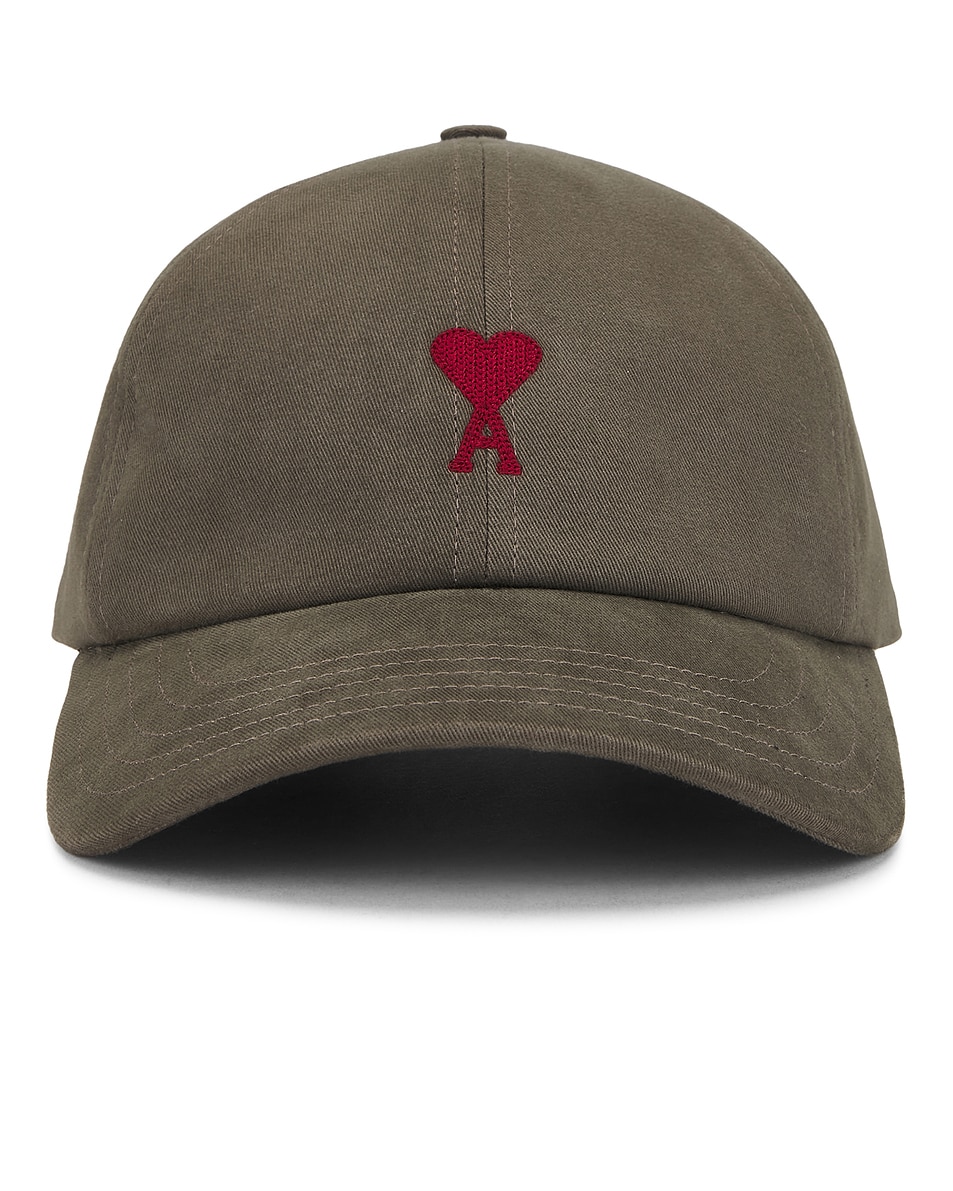 Image 1 of AMI Paris Red ADC Cap in Smoke Grey
