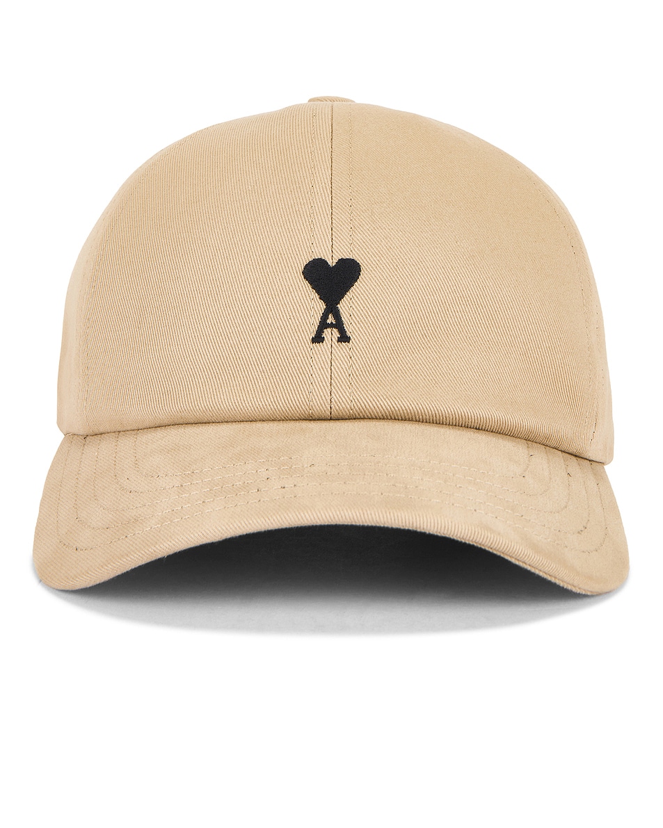 Image 1 of AMI Paris Cap in White Coffee