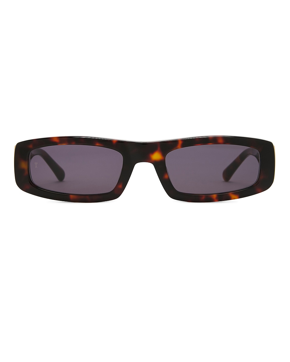 Image 1 of AMI Paris Rectangle Sunglasses in Shell
