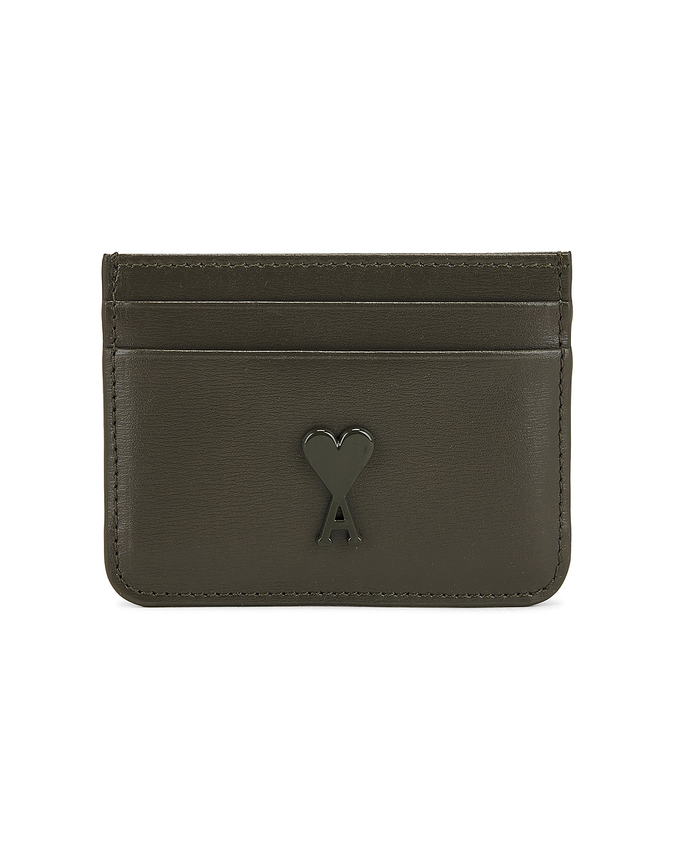 Image 1 of AMI Paris ADC Card Holder in Black Olive
