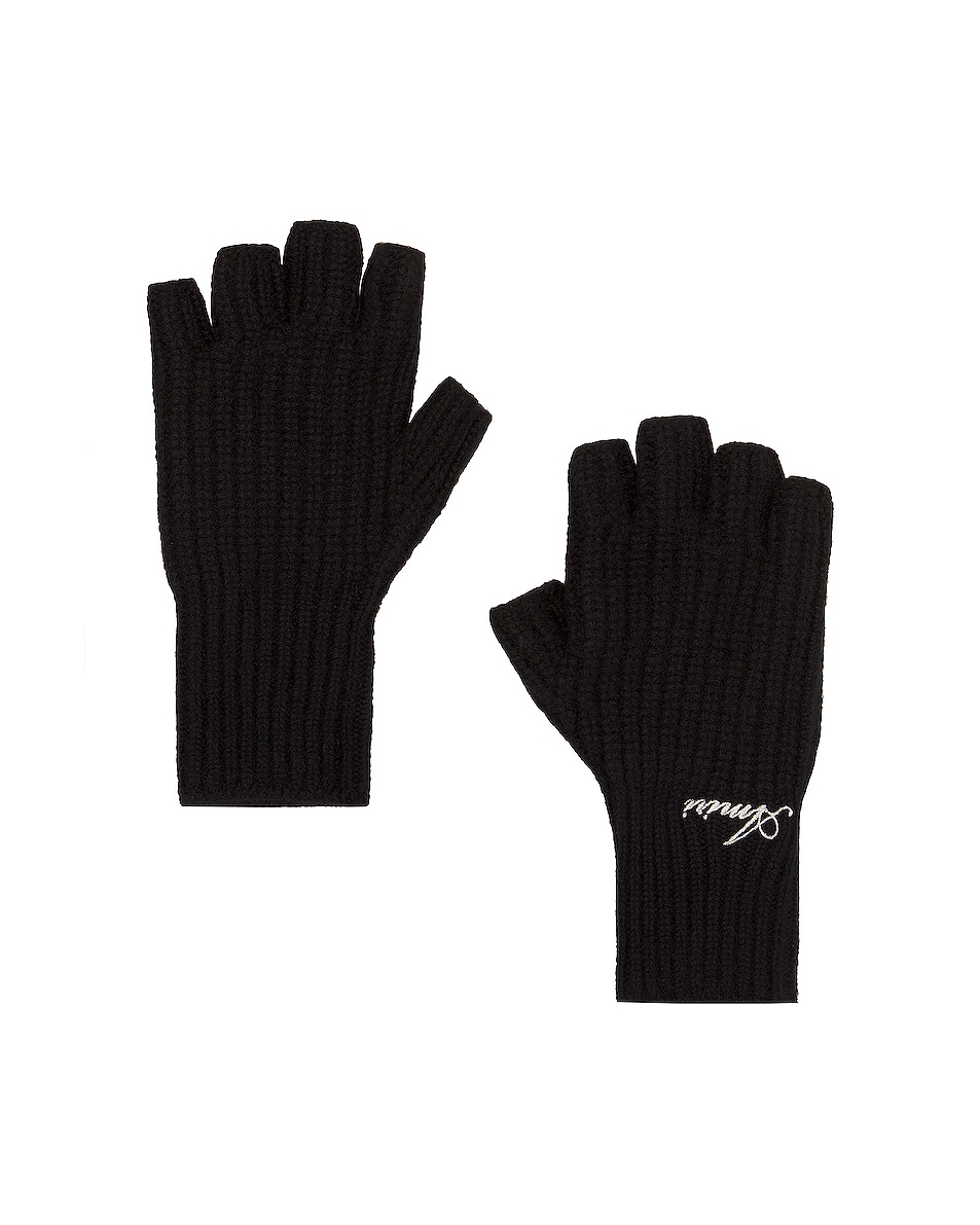 Image 1 of Amiri Cashmere Fingerless Gloves in Black