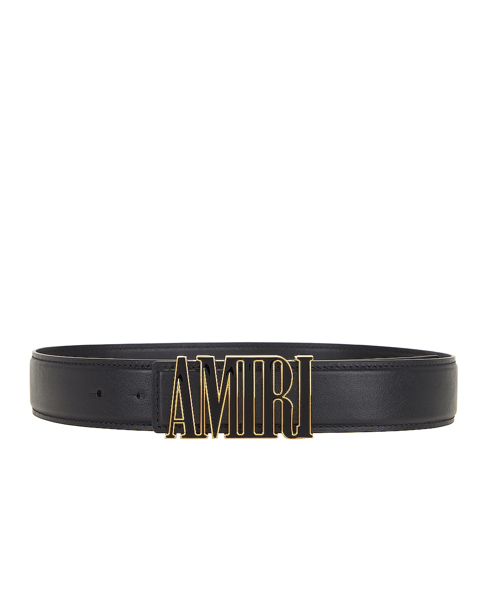 Image 1 of Amiri Nappa 4cm Belt in Black