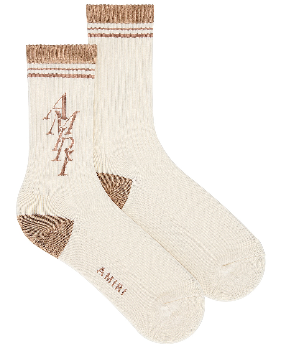 Image 1 of Amiri MA Stripe Sock in Birch