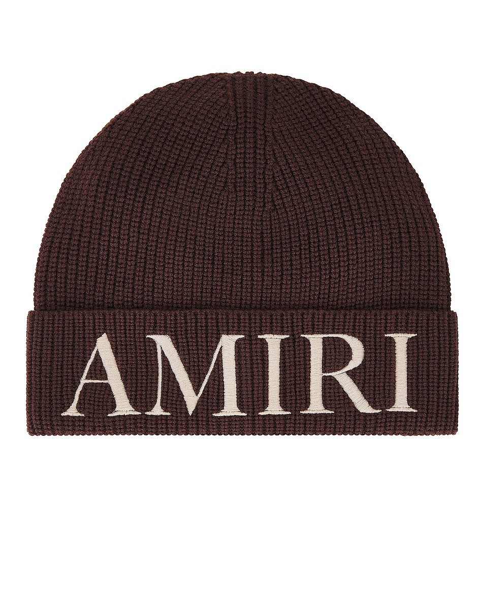 Image 1 of Amiri Beanie in Dark Brown