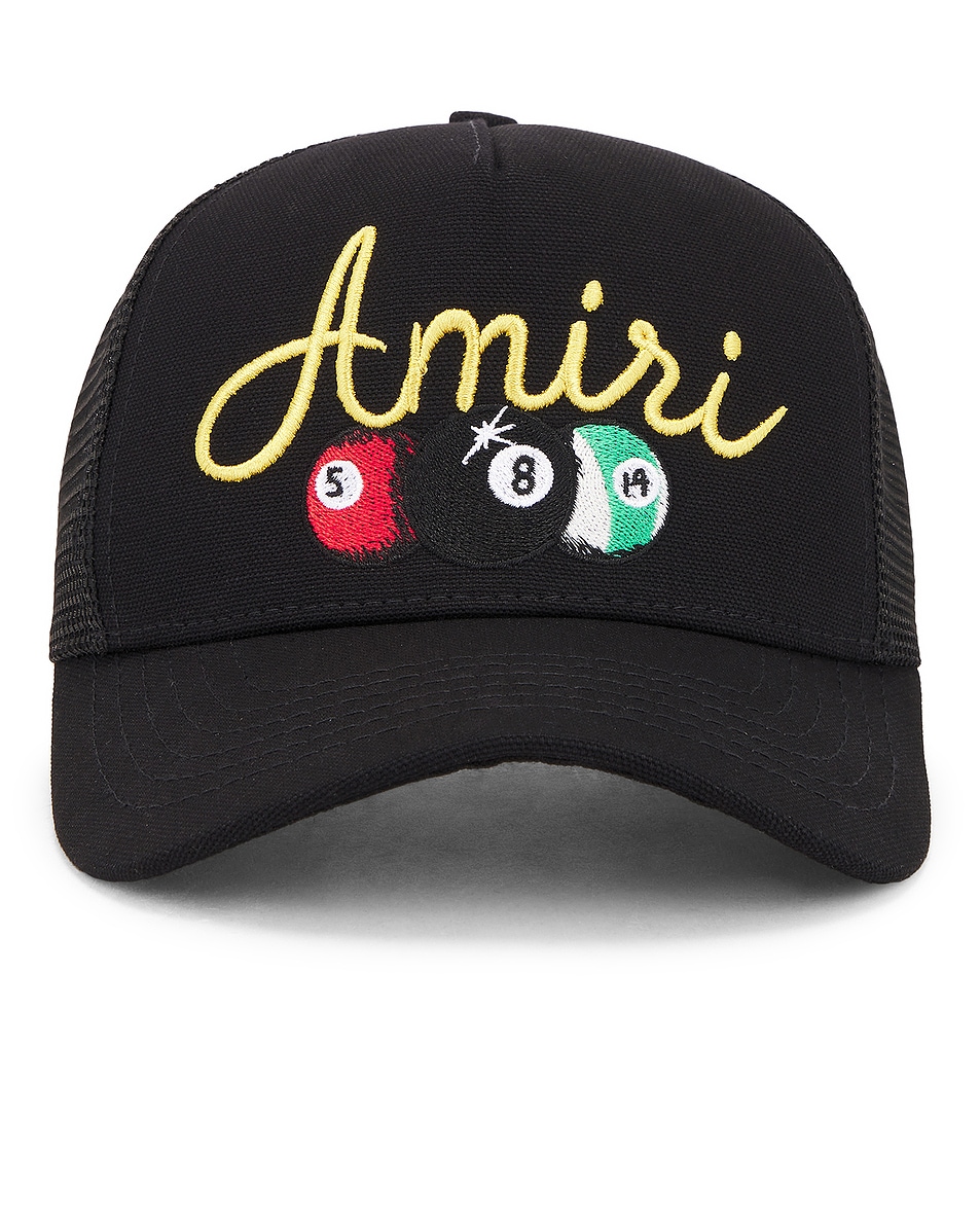 Image 1 of Amiri Billiards Trucker Hat in Black