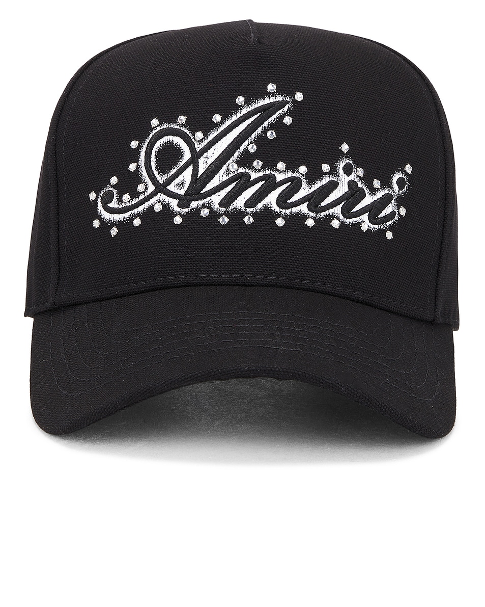 Image 1 of Amiri Crystal Hat in Black