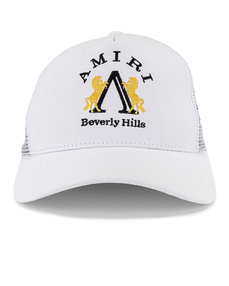 Image 1 of Amiri Beverly Hills AMIRI Trucker Hat in White