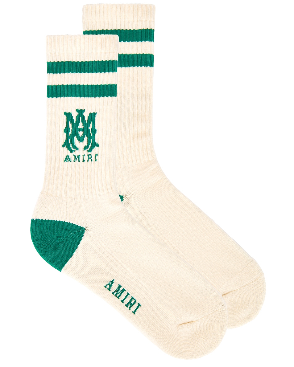 Image 1 of Amiri MA Stripe Sock in Varsity Green