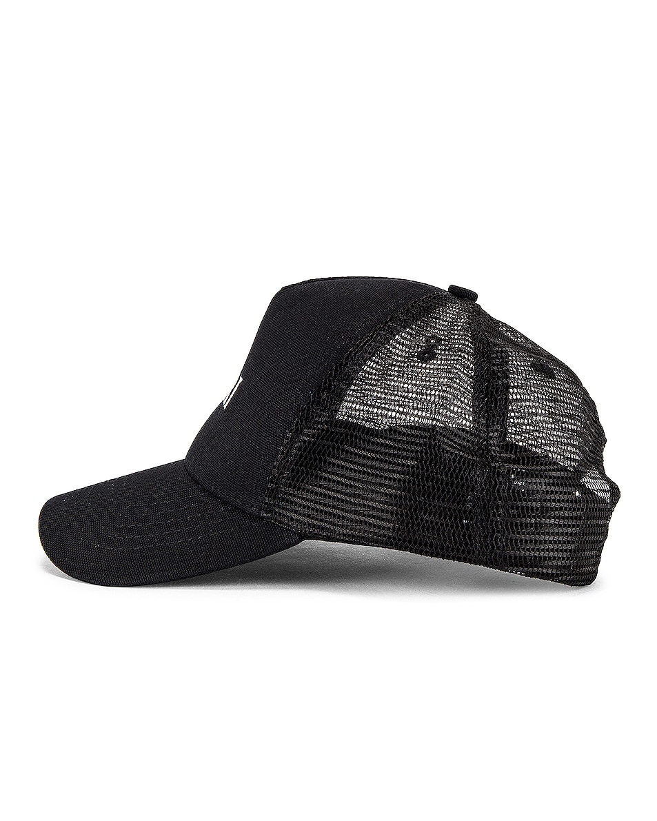 Amiri Amiri Logo Trucker Hat in Black | FWRD