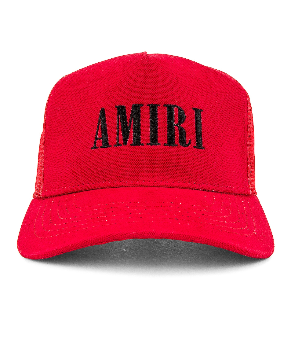 Image 1 of Amiri Core Logo Trucker Hat in Red