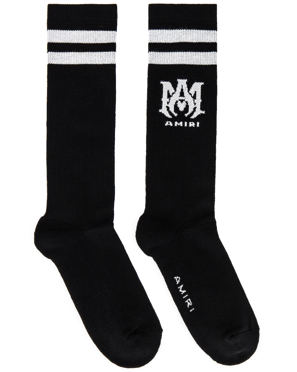Image 1 of Amiri Ribbed MA Socks in Black