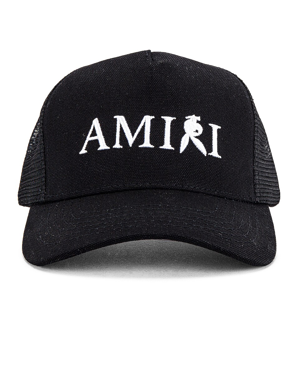 Image 1 of Amiri Reverse Bunny Hat in Black & White