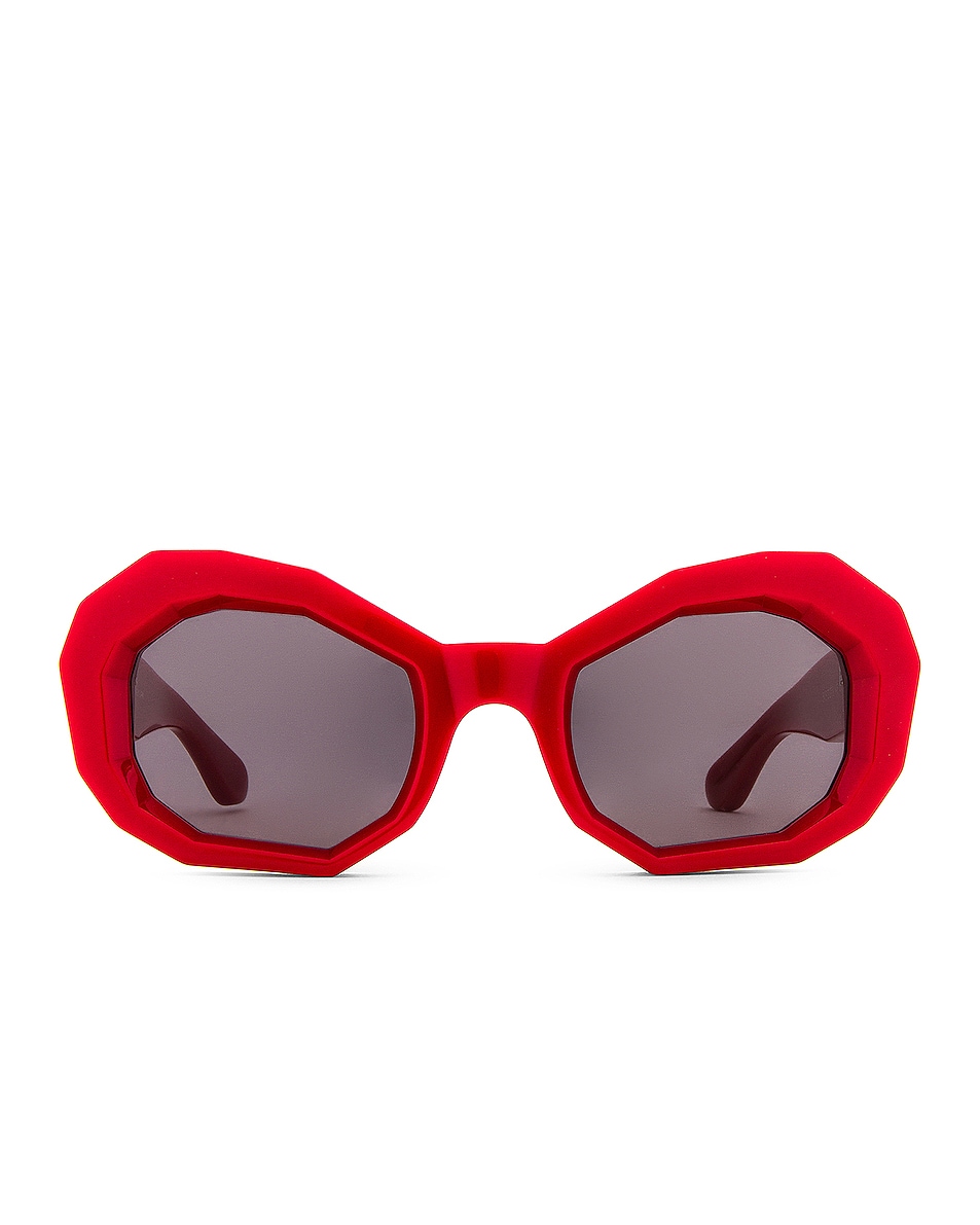 Image 1 of Amiri Nonagon Sunglasses in Red