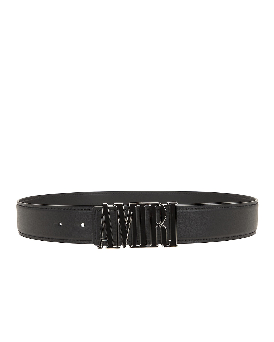 Image 1 of Amiri Nappa Amiri Core 4cm Belt in Black