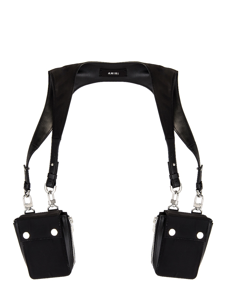 Image 1 of Amiri Nylon Harness Bag in Black