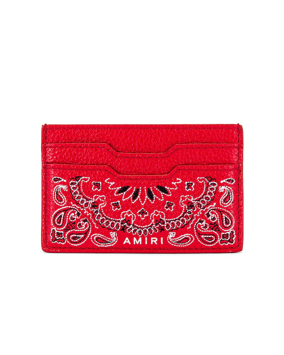 Image 1 of Amiri Bandana Cardholder in Red