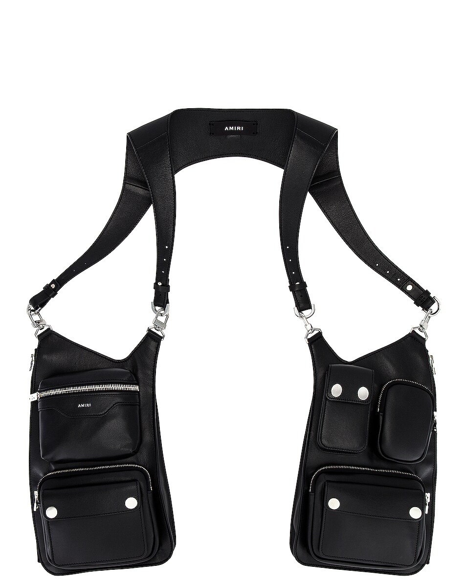 Image 1 of Amiri Nappa Harness Bag in Black