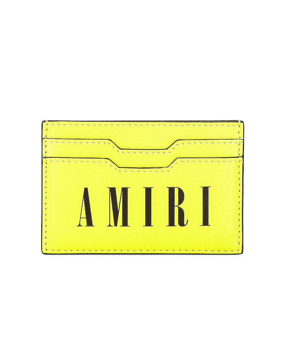 Image 1 of Amiri Nappa Card Holder in Neon