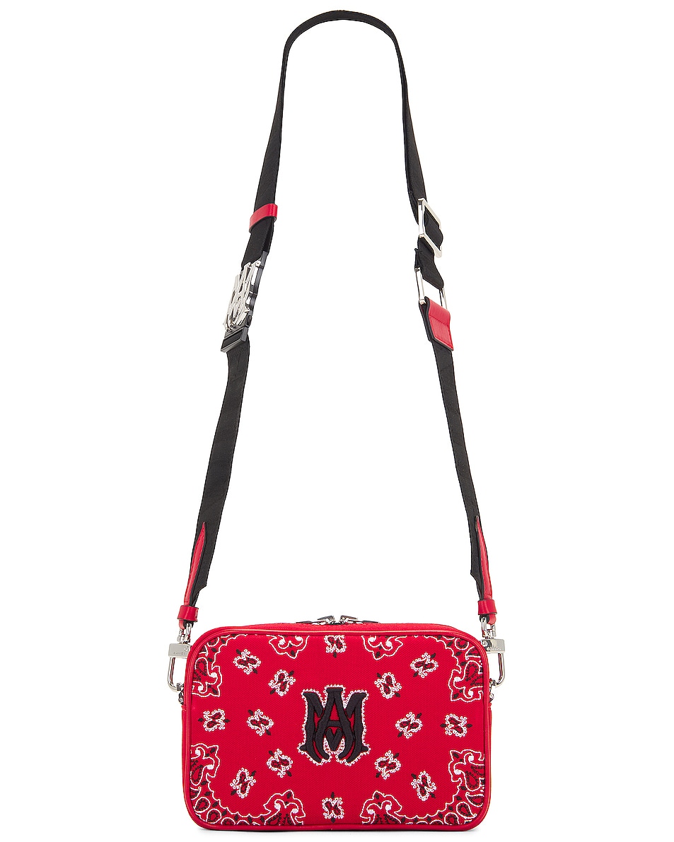 Image 1 of Amiri Bandana Embroidered Bag in Red