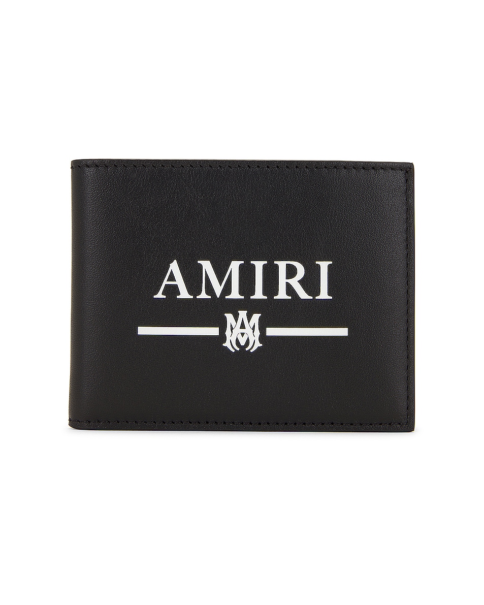 Image 1 of Amiri Logo Print Bifold in Black