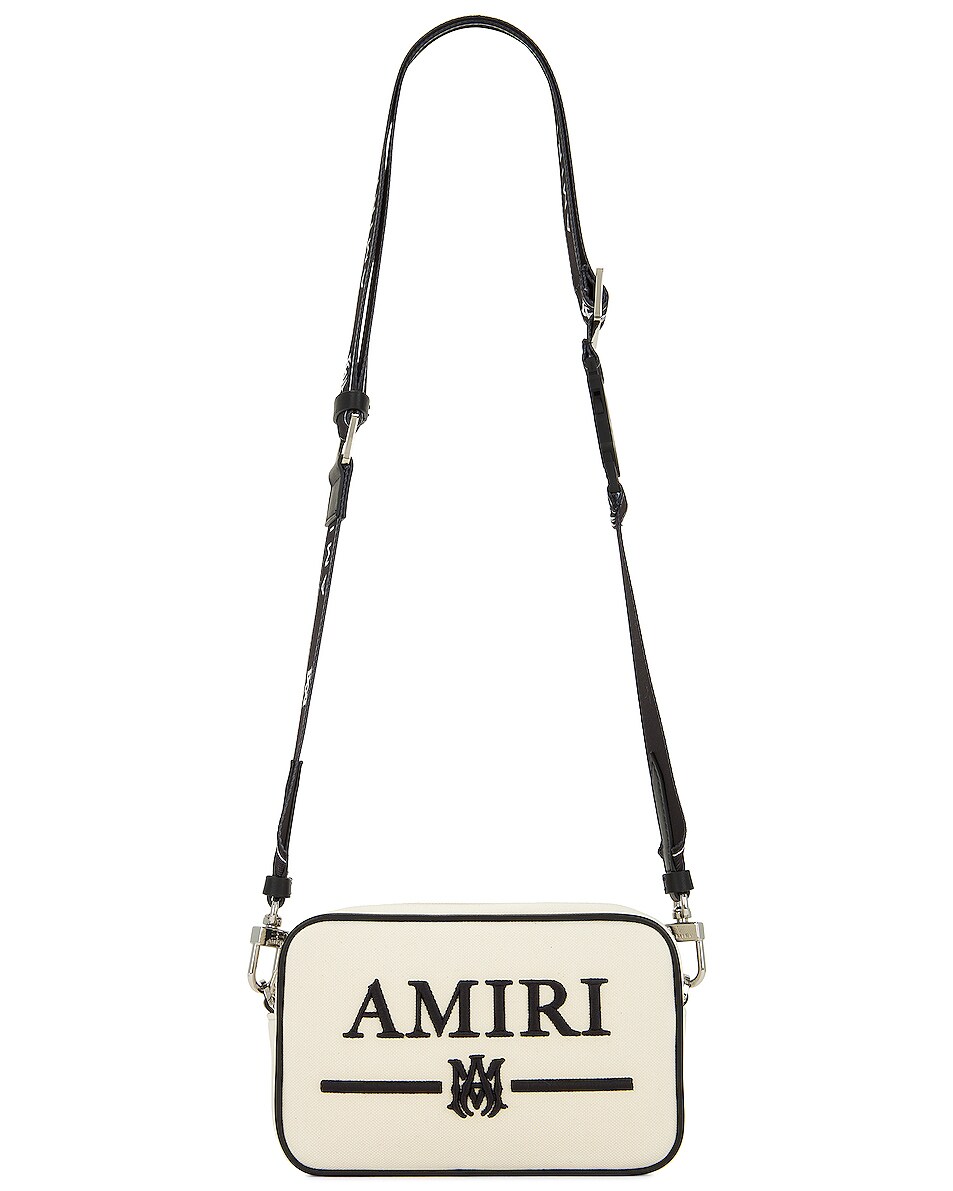 Image 1 of Amiri Embroidery Camera Case in Natural & Black