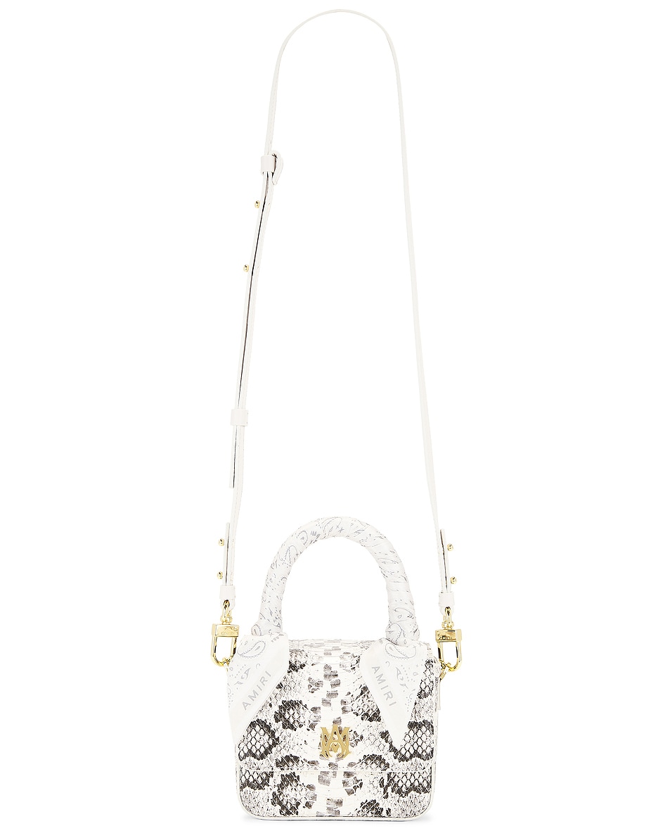 Image 1 of Amiri Snake Micro MA Bag in Alabaster