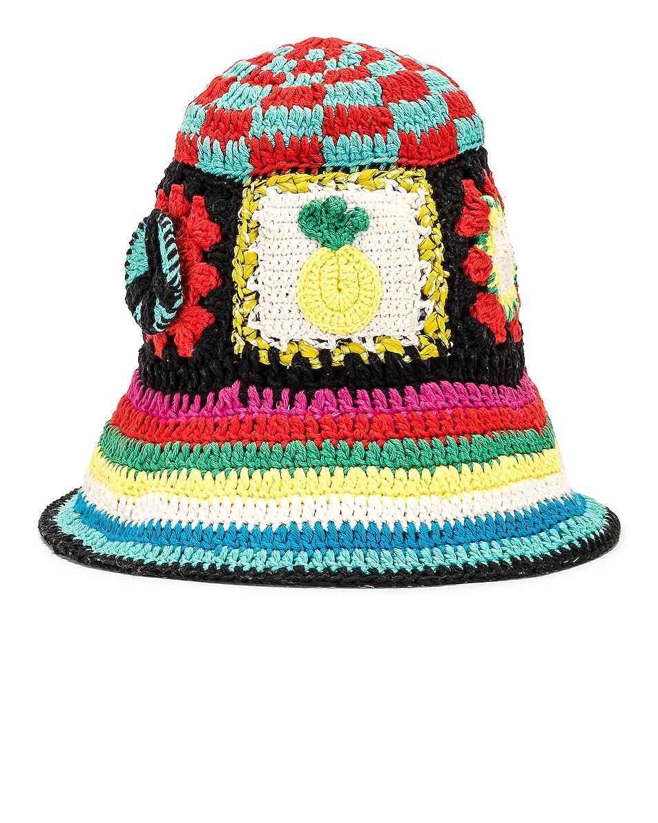 Image 1 of ALANUI Positive Handmade Bucket Hat in Multicolor